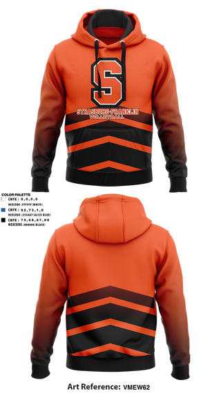 Hoodie, Strasburg-Franklin Volleyball, Women's Volleyball, Teamtime, Team time, sublimation, custom sports apparel, team uniforms, spirit wear, spiritwear, sports uniforms, custom shirts, team store, custom team store, fundraiser sports, apparel fundraiser