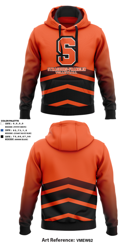 Hoodie, Strasburg-Franklin Volleyball, Women's Volleyball, Teamtime, Team time, sublimation, custom sports apparel, team uniforms, spirit wear, spiritwear, sports uniforms, custom shirts, team store, custom team store, fundraiser sports, apparel fundraiser