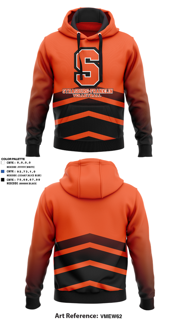 Hoodie, Strasburg-Franklin Volleyball, Women's Volleyball, Teamtime, Team time, sublimation, custom sports apparel, team uniforms, spirit wear, spiritwear, sports uniforms, custom shirts, team store, custom team store, fundraiser sports, apparel fundraiser