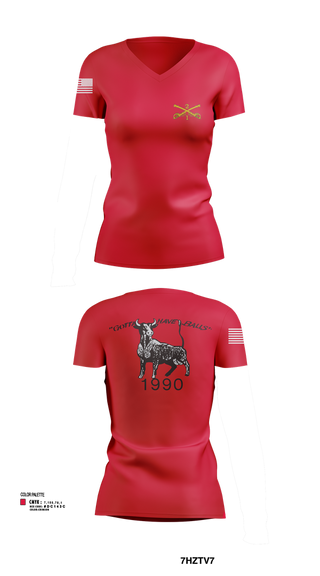 Womens Short Sleeve Vneck Shirt, 2nd Armored Cavalry Regiment, , Teamtime, Team time, sublimation, custom sports apparel, team uniforms, spirit wear, spiritwear, sports uniforms, custom shirts, team store, custom team store, fundraiser sports, apparel fundraiser