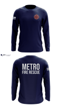 Metro Fire Rescue 12557495 Long Sleeve Performance Shirt - 105