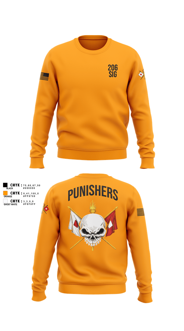 Crew Neck Sweatshirt, 206th Signal Company, Army, Teamtime, Team time, sublimation, custom sports apparel, team uniforms, spirit wear, spiritwear, sports uniforms, custom shirts, team store, custom team store, fundraiser sports, apparel fundraiser