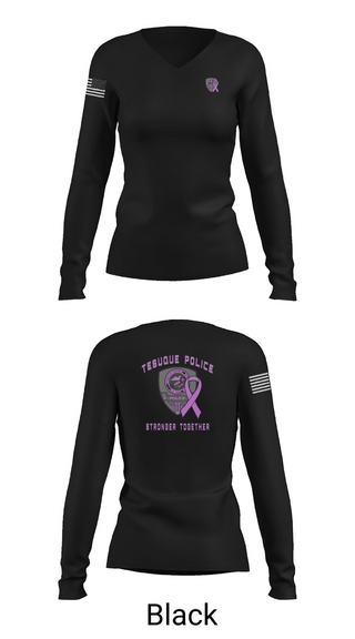 Womens Long Sleeve Vneck Shirt, Tesuque Police Dept, , Teamtime, Team time, sublimation, custom sports apparel, team uniforms, spirit wear, spiritwear, sports uniforms, custom shirts, team store, custom team store, fundraiser sports, apparel fundraiser