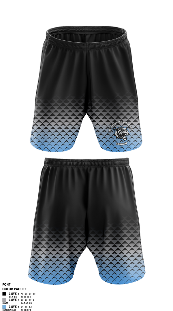 Athletic Shorts With Pockets, East Chapel Hill High School Swimming, Swimming, Teamtime, Team time, sublimation, custom sports apparel, team uniforms, spirit wear, spiritwear, sports uniforms, custom shirts, team store, custom team store, fundraiser sports, apparel fundraiser