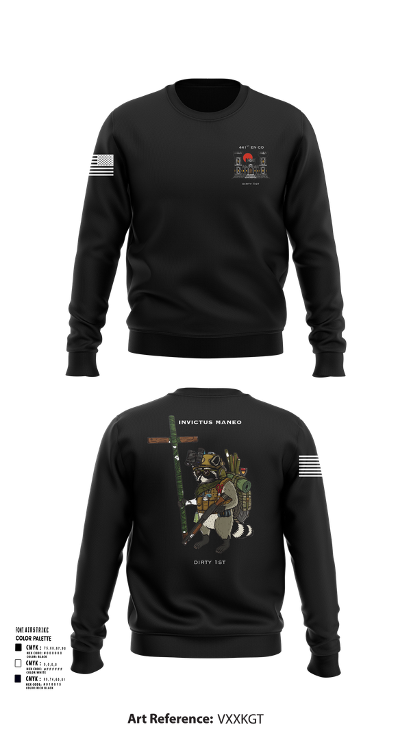 Crew Neck Sweatshirt, 441st Engineer Company, Army, Teamtime, Team time, sublimation, custom sports apparel, team uniforms, spirit wear, spiritwear, sports uniforms, custom shirts, team store, custom team store, fundraiser sports, apparel fundraiser