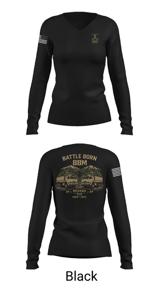Womens Long Sleeve Vneck Shirt, 1859th LMTC, National Guard, Teamtime, Team time, sublimation, custom sports apparel, team uniforms, spirit wear, spiritwear, sports uniforms, custom shirts, team store, custom team store, fundraiser sports, apparel fundraiser