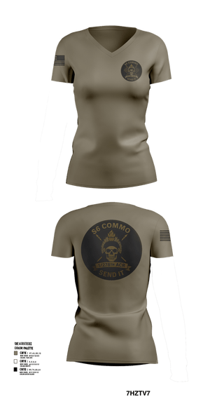 Womens Short Sleeve Vneck Shirt, 1/278th ACR, , Teamtime, Team time, sublimation, custom sports apparel, team uniforms, spirit wear, spiritwear, sports uniforms, custom shirts, team store, custom team store, fundraiser sports, apparel fundraiser