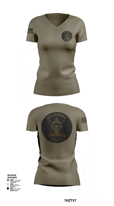 1/278th ACR 18022792 Women's Short Sleeve V-neck Shirt - 102
