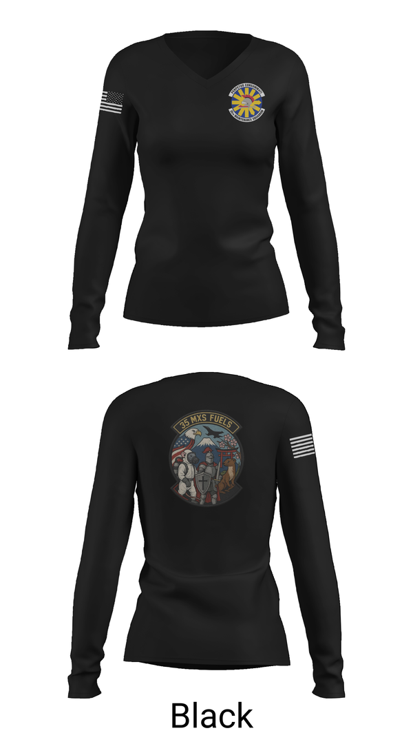 Womens Long Sleeve Vneck Shirt, 35 MXS, , Teamtime, Team time, sublimation, custom sports apparel, team uniforms, spirit wear, spiritwear, sports uniforms, custom shirts, team store, custom team store, fundraiser sports, apparel fundraiser