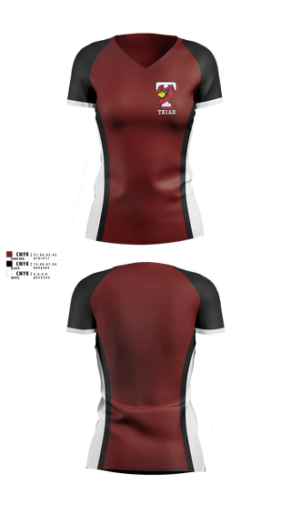 Womens Short Sleeve Vneck Shirt, Triad, , Teamtime, Team time, sublimation, custom sports apparel, team uniforms, spirit wear, spiritwear, sports uniforms, custom shirts, team store, custom team store, fundraiser sports, apparel fundraiser