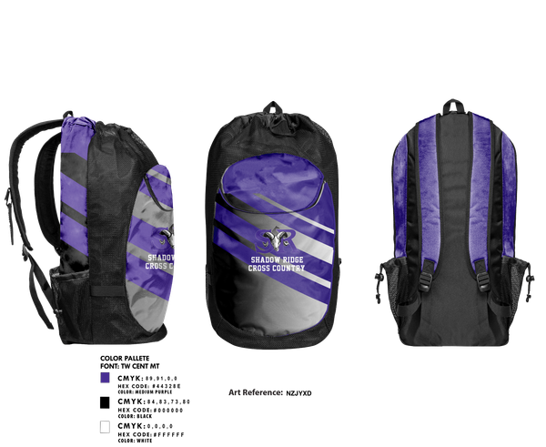 Gear Bag, Shadow Ridge, Cross Country, Teamtime, Team time, sublimation, custom sports apparel, team uniforms, spirit wear, spiritwear, sports uniforms, custom shirts, team store, custom team store, fundraiser sports, apparel fundraiser