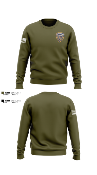 Crew Neck Sweatshirt, Ohkay Owingeh police, Police, Teamtime, Team time, sublimation, custom sports apparel, team uniforms, spirit wear, spiritwear, sports uniforms, custom shirts, team store, custom team store, fundraiser sports, apparel fundraiser