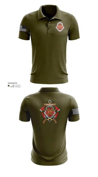 Short Sleeve Performance Polo, Company 12, Fire Department, Teamtime, Team time, sublimation, custom sports apparel, team uniforms, spirit wear, spiritwear, sports uniforms, custom shirts, team store, custom team store, fundraiser sports, apparel fundraiser