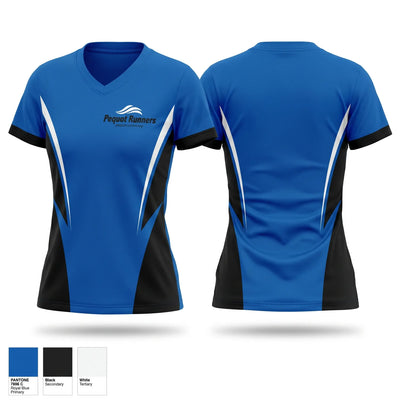 Pequot Running Club 51949720 Women's Short Sleeve V-neck Shirt - 1