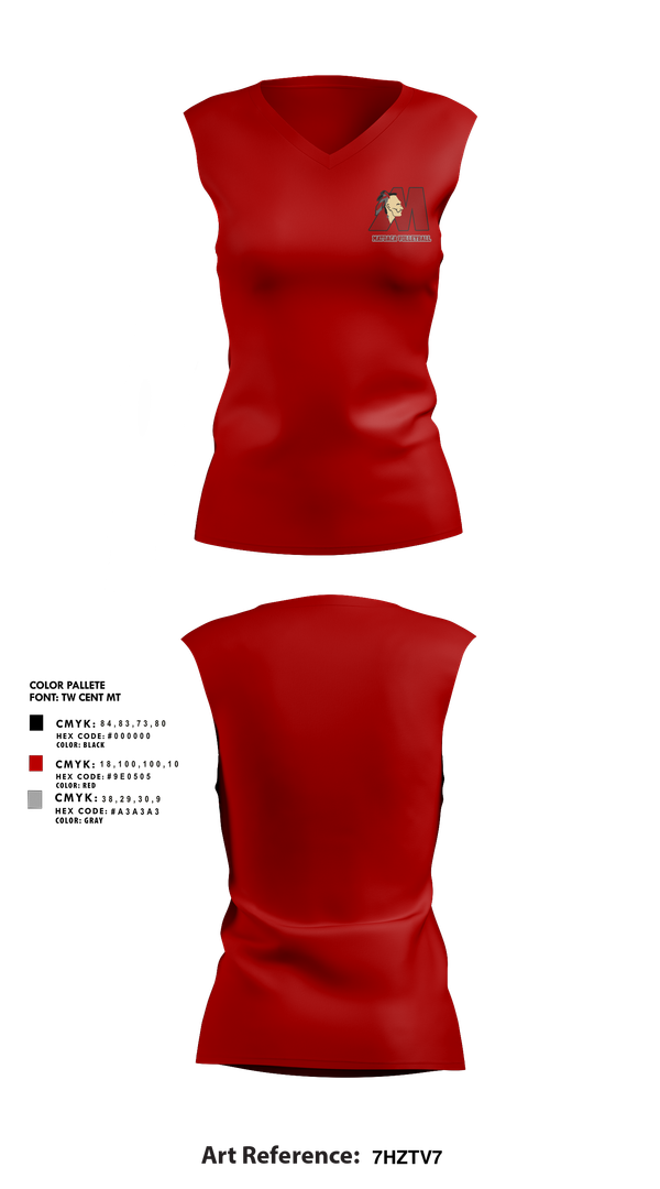 Sleeveless Performance Shirt, Matoaca High School Volleyball, Women's Volleyball, Teamtime, Team time, sublimation, custom sports apparel, team uniforms, spirit wear, spiritwear, sports uniforms, custom shirts, team store, custom team store, fundraiser sports, apparel fundraiser