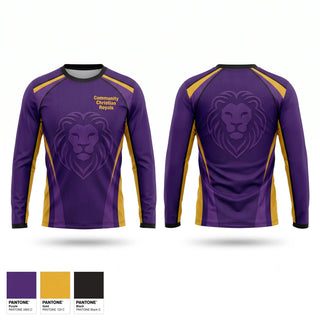 Long Sleeve Performance Shirt, Community Christian Royals, Baseball, Teamtime, Team time, sublimation, custom sports apparel, team uniforms, spirit wear, spiritwear, sports uniforms, custom shirts, team store, custom team store, fundraiser sports, apparel fundraiser