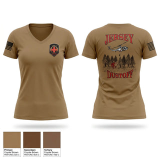 Womens Short Sleeve Vneck Shirt, Jersey Dustoff, National Guard, Teamtime, Team time, sublimation, custom sports apparel, team uniforms, spirit wear, spiritwear, sports uniforms, custom shirts, team store, custom team store, fundraiser sports, apparel fundraiser