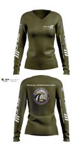 Inteligencia criminal Women's Long Sleeve V-neck Shirt - 21