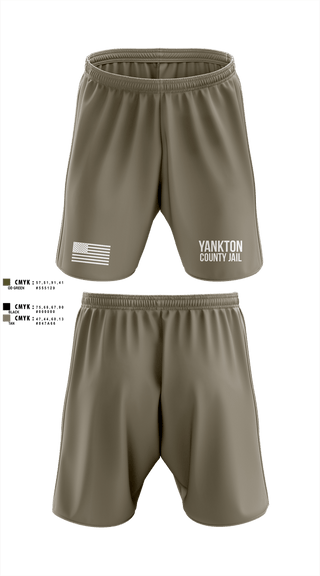 Athletic Shorts With Pockets, Yankton County Jail, Police, Teamtime, Team time, sublimation, custom sports apparel, team uniforms, spirit wear, spiritwear, sports uniforms, custom shirts, team store, custom team store, fundraiser sports, apparel fundraiser