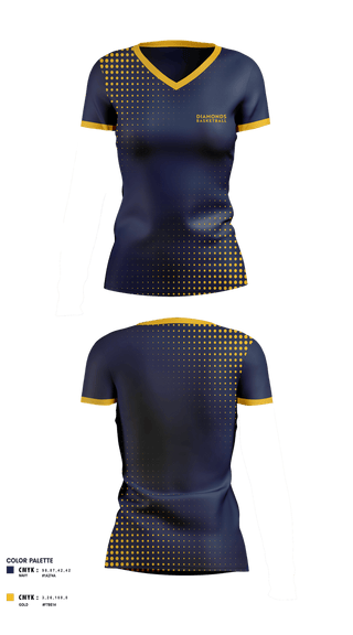 Womens Short Sleeve Vneck Shirt, DIAMONDS, Women's Basketball, Teamtime, Team time, sublimation, custom sports apparel, team uniforms, spirit wear, spiritwear, sports uniforms, custom shirts, team store, custom team store, fundraiser sports, apparel fundraiser