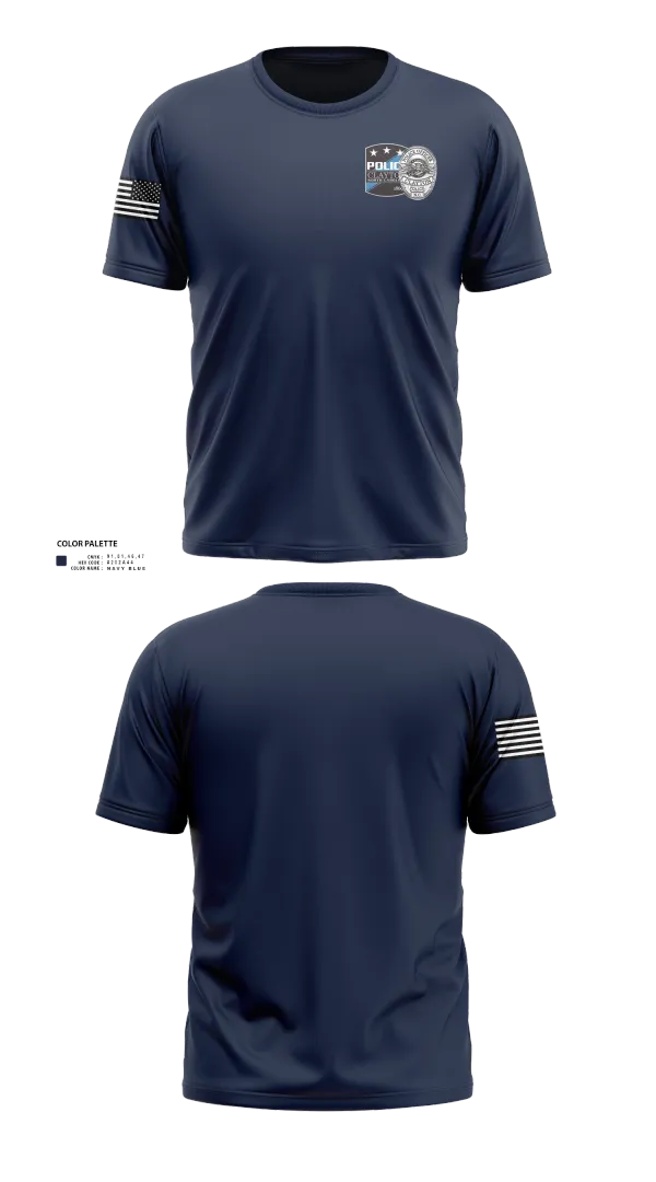 Clayton Police K9 Unit 37003259 Old School Cotton Feel Shirt - 22