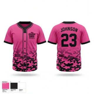 Two Button Softball Jersey, The Dugout Dolls, Softball, Teamtime, Team time, sublimation, custom sports apparel, team uniforms, spirit wear, spiritwear, sports uniforms, custom shirts, team store, custom team store, fundraiser sports, apparel fundraiser