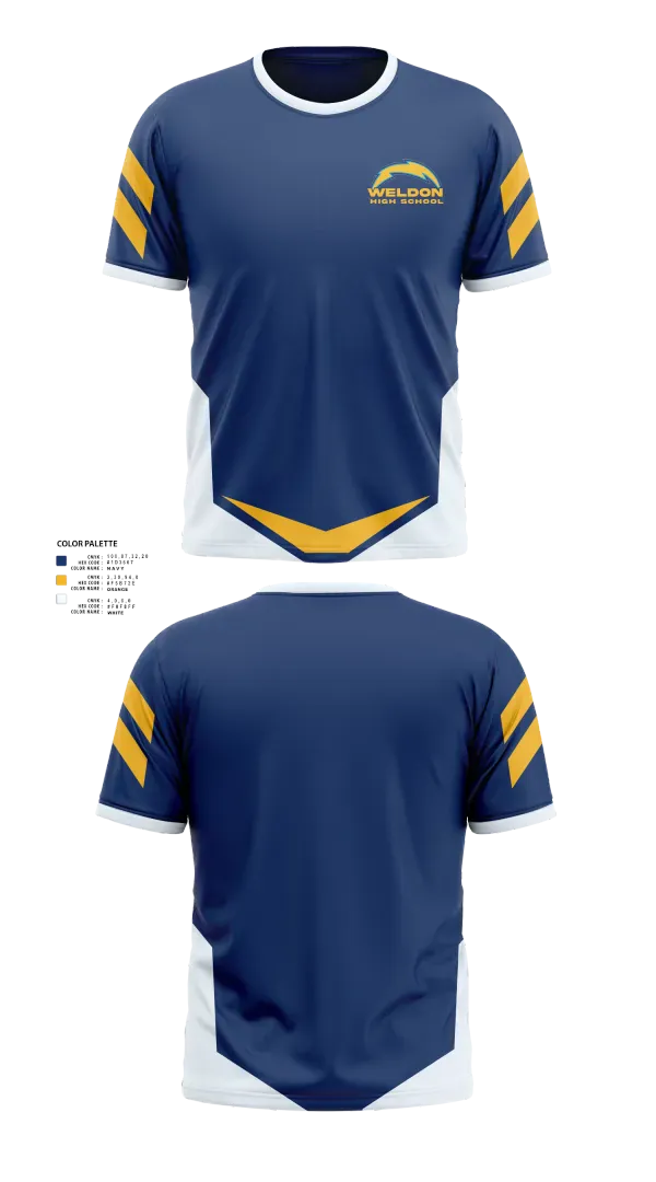 Weldon High School Baseball 14561048 Short Sleeve Performance Shirt - 1