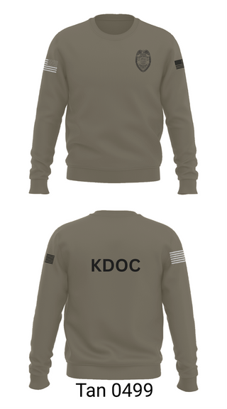 Crew Neck Sweatshirt, KDOC, Police, Teamtime, Team time, sublimation, custom sports apparel, team uniforms, spirit wear, spiritwear, sports uniforms, custom shirts, team store, custom team store, fundraiser sports, apparel fundraiser