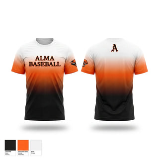 Short Sleeve Performance Shirt, Alma, Baseball, Teamtime, Team time, sublimation, custom sports apparel, team uniforms, spirit wear, spiritwear, sports uniforms, custom shirts, team store, custom team store, fundraiser sports, apparel fundraiser