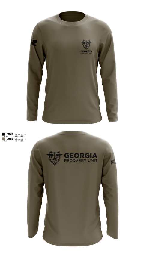 Long Sleeve Performance Shirt, Georgia Recovery Unit, , Teamtime, Team time, sublimation, custom sports apparel, team uniforms, spirit wear, spiritwear, sports uniforms, custom shirts, team store, custom team store, fundraiser sports, apparel fundraiser