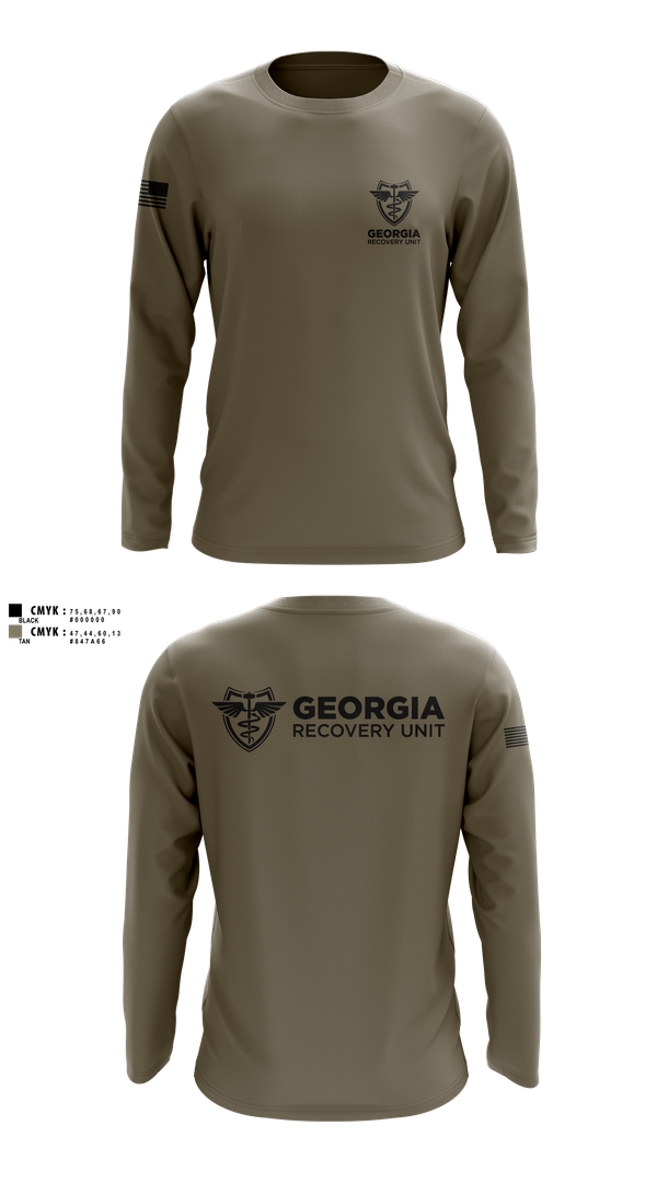 Long Sleeve Performance Shirt, Georgia Recovery Unit, , Teamtime, Team time, sublimation, custom sports apparel, team uniforms, spirit wear, spiritwear, sports uniforms, custom shirts, team store, custom team store, fundraiser sports, apparel fundraiser