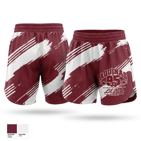 Womens Shorts, Aquinas Li'l Irish Boxing, Spirit Store, Teamtime, Team time, sublimation, custom sports apparel, team uniforms, spirit wear, spiritwear, sports uniforms, custom shirts, team store, custom team store, fundraiser sports, apparel fundraiser