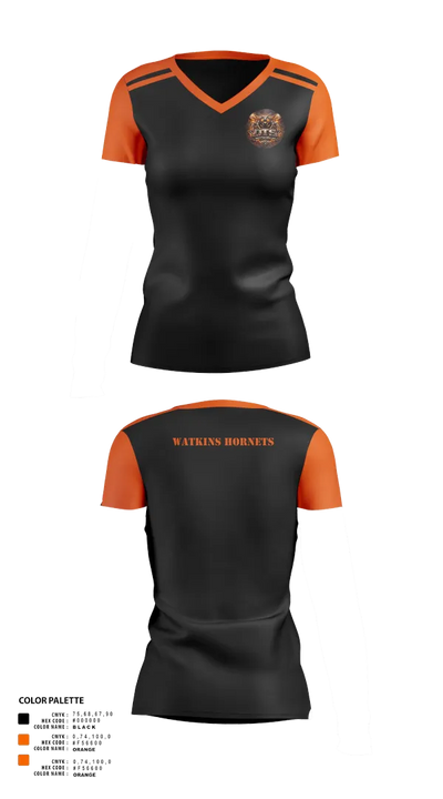 OTS 22843148 Women's Short Sleeve V-neck Shirt - 22