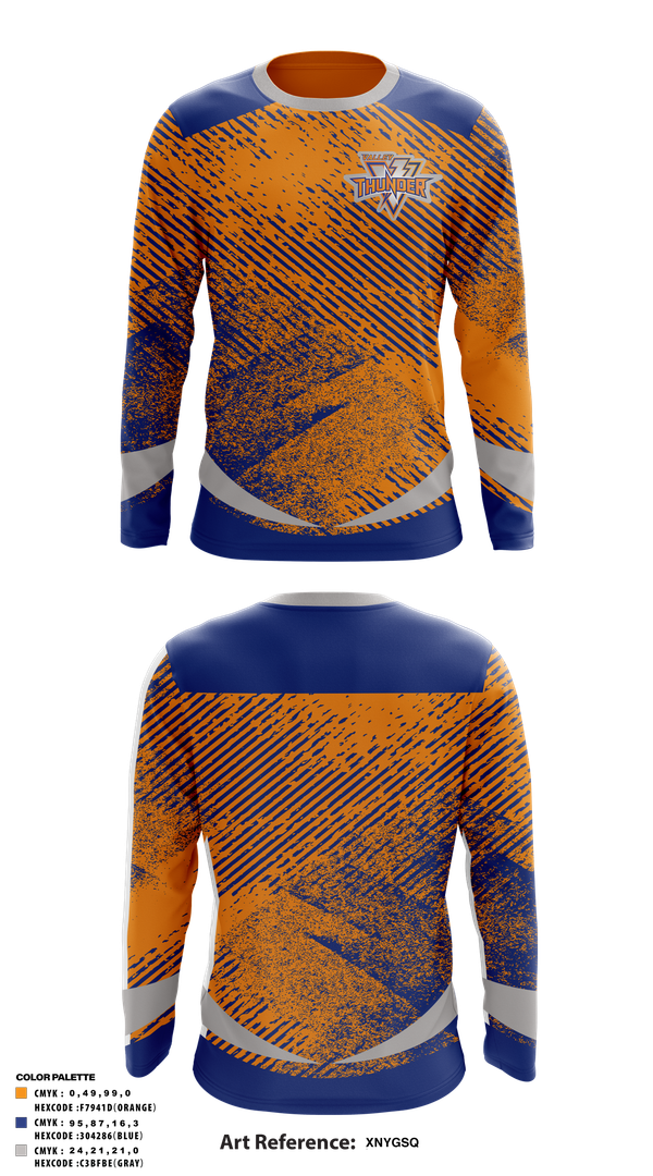 Long Sleeve Performance Shirt, Valley Thunder, Ice Hockey, Teamtime, Team time, sublimation, custom sports apparel, team uniforms, spirit wear, spiritwear, sports uniforms, custom shirts, team store, custom team store, fundraiser sports, apparel fundraiser