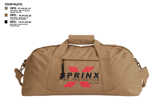 Duffle Bag, SPRINX FIRE PROTECTION, , Teamtime, Team time, sublimation, custom sports apparel, team uniforms, spirit wear, spiritwear, sports uniforms, custom shirts, team store, custom team store, fundraiser sports, apparel fundraiser