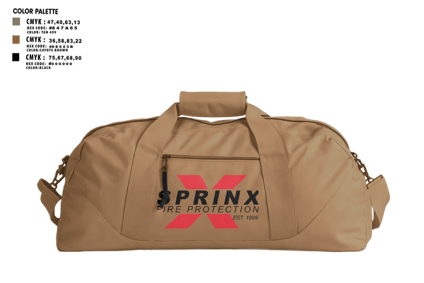 Duffle Bag, SPRINX FIRE PROTECTION, , Teamtime, Team time, sublimation, custom sports apparel, team uniforms, spirit wear, spiritwear, sports uniforms, custom shirts, team store, custom team store, fundraiser sports, apparel fundraiser