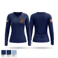 Runnemede Police 26591799 Women's Long Sleeve V-neck Shirt - 1
