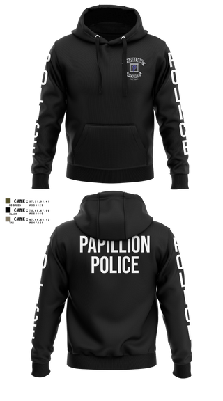 Hoodie, Papillion Police Department, Police, Teamtime, Team time, sublimation, custom sports apparel, team uniforms, spirit wear, spiritwear, sports uniforms, custom shirts, team store, custom team store, fundraiser sports, apparel fundraiser
