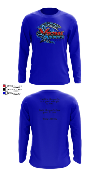 Long Sleeve Performance Shirt, Voltage Team Store, Swimming, Teamtime, Team time, sublimation, custom sports apparel, team uniforms, spirit wear, spiritwear, sports uniforms, custom shirts, team store, custom team store, fundraiser sports, apparel fundraiser