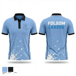 Short Sleeve Performance Polo, Folsom Lakers, Baseball, Teamtime, Team time, sublimation, custom sports apparel, team uniforms, spirit wear, spiritwear, sports uniforms, custom shirts, team store, custom team store, fundraiser sports, apparel fundraiser