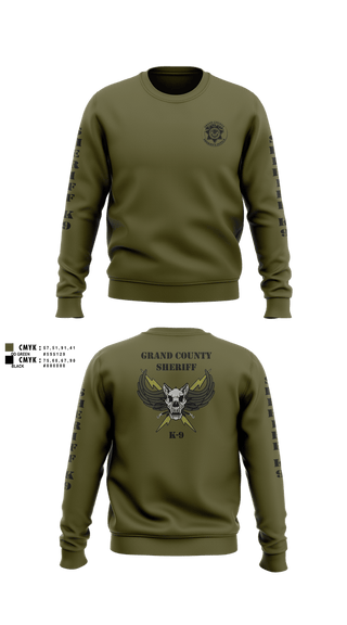 Crew Neck Sweatshirt, GCSO K9, Police, Teamtime, Team time, sublimation, custom sports apparel, team uniforms, spirit wear, spiritwear, sports uniforms, custom shirts, team store, custom team store, fundraiser sports, apparel fundraiser
