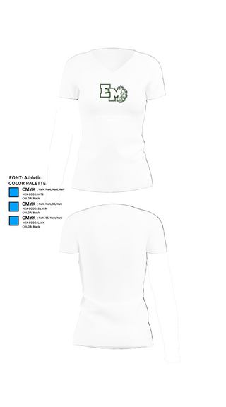 Womens Short Sleeve Vneck Shirt, East Mills Junior High School Basketball, Women's Basketball, Teamtime, Team time, sublimation, custom sports apparel, team uniforms, spirit wear, spiritwear, sports uniforms, custom shirts, team store, custom team store, fundraiser sports, apparel fundraiser