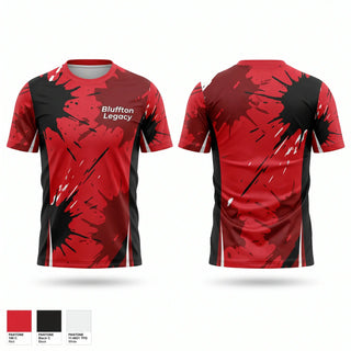 Soft Poly Tee Cotton Like Feel, Bluffton Legacy, Men's Soccer, Teamtime, Team time, sublimation, custom sports apparel, team uniforms, spirit wear, spiritwear, sports uniforms, custom shirts, team store, custom team store, fundraiser sports, apparel fundraiser