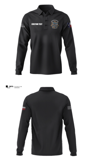 Long Sleeve Performance Polo, El Paso Community College Law Enforcement Training Academy Class 105, Police, Teamtime, Team time, sublimation, custom sports apparel, team uniforms, spirit wear, spiritwear, sports uniforms, custom shirts, team store, custom team store, fundraiser sports, apparel fundraiser