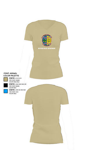 Womens Short Sleeve Vneck Shirt, Newton Police Department, Police, Teamtime, Team time, sublimation, custom sports apparel, team uniforms, spirit wear, spiritwear, sports uniforms, custom shirts, team store, custom team store, fundraiser sports, apparel fundraiser