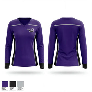 Womens Long Sleeve Vneck Shirt, Oklahoma Lookouts, Softball, Teamtime, Team time, sublimation, custom sports apparel, team uniforms, spirit wear, spiritwear, sports uniforms, custom shirts, team store, custom team store, fundraiser sports, apparel fundraiser