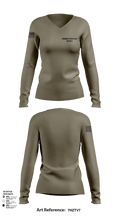 Combat Weapons Depart. 12107174 Women's Long Sleeve V-neck Shirt - 103