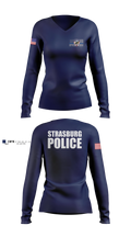 Strasburg Police Women's Long Sleeve V-neck Shirt - 100