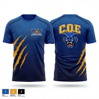 Short Sleeve Performance Shirt, C.O.E Blue Panthers, Men's Basketball, Teamtime, Team time, sublimation, custom sports apparel, team uniforms, spirit wear, spiritwear, sports uniforms, custom shirts, team store, custom team store, fundraiser sports, apparel fundraiser