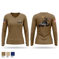 2-124th Infantry Regiment 2034166 Women's Long Sleeve V-neck Shirt - 1